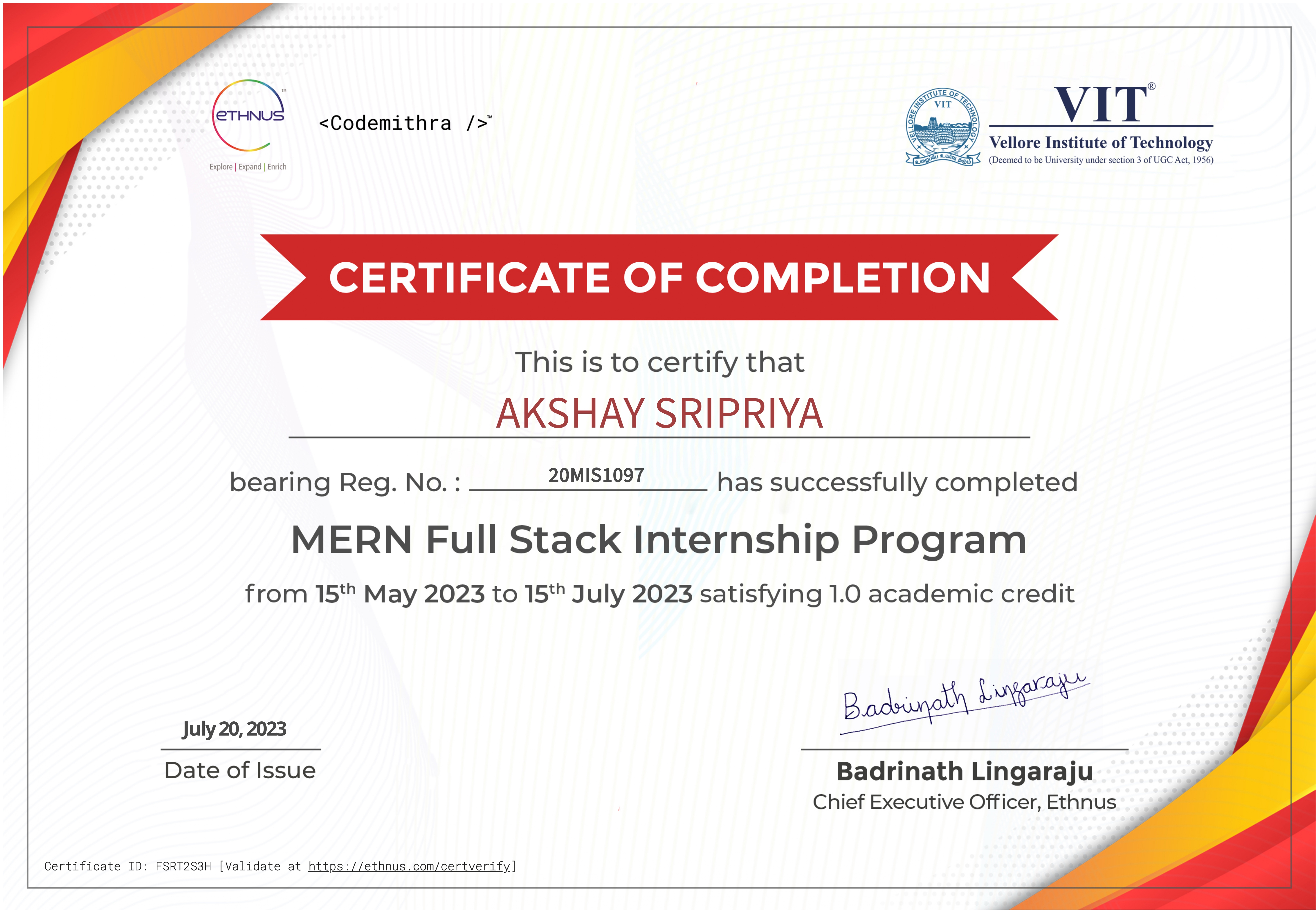 Certificate 1